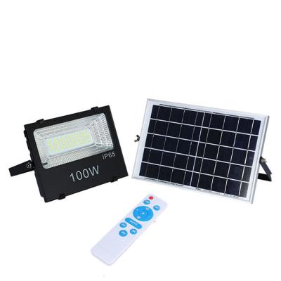 China Super Bright 100 Watt Garden 12hours Working Time Solar Separate Panel Led Solar Flood Light for sale