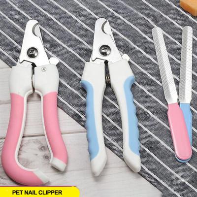 China Stocked Factory Wholesale Cheap Simple Stainless Steel  Cat Dog Pet Grooming Cat Nail Cutter Pet Nail Clipper with Nail File for sale