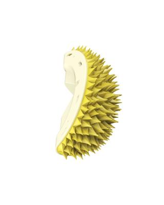 China Sustainable Durian pet Dally itch comb cat corner grinding teeth slow eating cat toy and float hair massage comb for sale