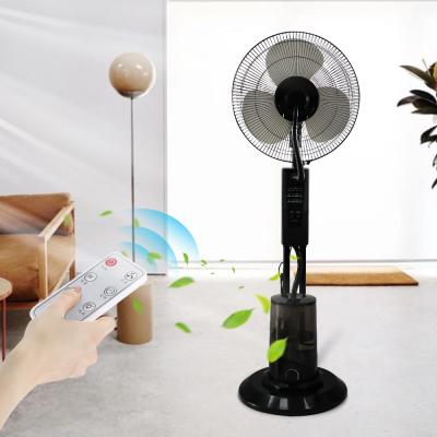 China Portable Lightweight Summer 16 Inch Electric Stand Fan Cooling Water Spray Fan Indoor Water Mist Fan for sale