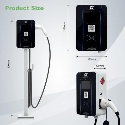 China Electric Charging Car Charging 7KW 32A 220V Type - EV Battery Charging Station Commercial Floor Standing APP 2 APP Control RFID Card AC Optional For Electric Car for sale