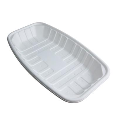 China Modern Disposable Food Grade Bamboo / Sugarcane Gathering Tray 5*10 Inch Cool Chicken Tray for sale