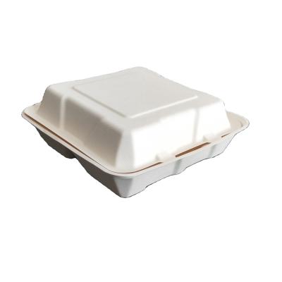 China Factory Direct Folding Sugar Cane Burger Bagasse Customized Food Container for sale