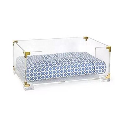 China Sustainable Transparent Luxury Comfortable Custom Made Summer Pet Bed For Cat Dog for sale