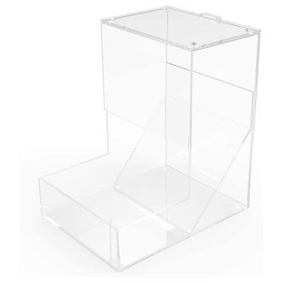 China Custom Clear Acrylic Dry Food Storage Box Steamable Coffee Beans Dispenser for sale