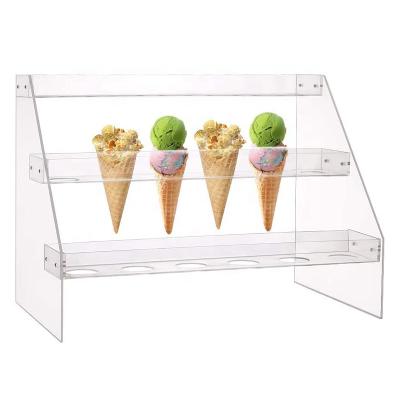 China 3 Layers Custom Custom Clear Acrylic Ice Cream Ice Cream Display Stand Acrylic Popsicle Stand Eco-friendly for sale