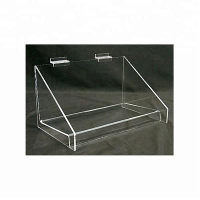 China Acrylic Clear Slatwall Barrel Display Rack Storage Shelf for sale