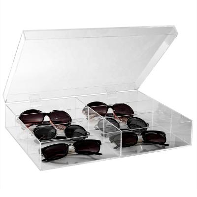 China Acrylic Sunglass Glasses Slot 6 Slot Storage Organizer Box for sale