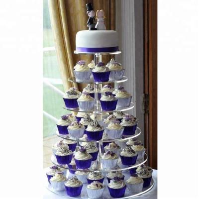 China 6 Tier Acrylic Wedding Cake Stand for sale