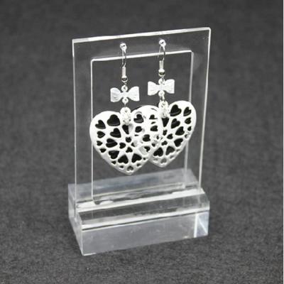 China Acrylic Clear Acrylic Jewelry Display Base T Holder For Earring Stud Dangle Circle Earrings for sale