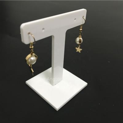 China acrylic 7.5cm size earring jewelry display stand wholesale price white color 7.5cm size for sale