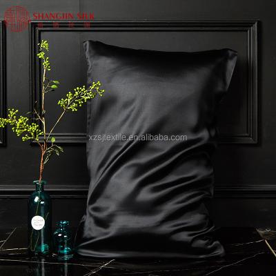 China 100% Black Mulberry Silk Pillow Case Non-Toxic 25 Grade Momme 6A Silk Pillowcases With Hidden Zipper for sale