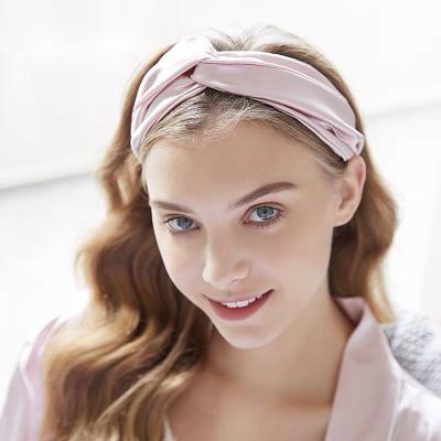 China Factory wholesale 100% silk environment friendly soft satin headband for women long hair extension bundles head wrap for sale