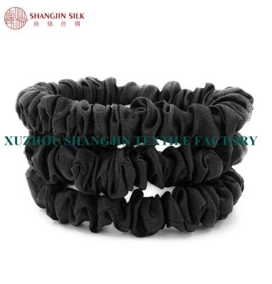 China Durable Factory Customized Small Hair Scrunchies OEKO TEX Silk Hair Ties 22mm for sale