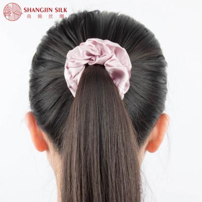 China Wholesale High Quality Durable 100% Organic Silk Scrunchie Hair Ties For Hair And Skin for sale