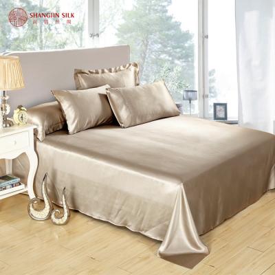 China Toppest Nondisposable Mulberry Silk 22 Mm Silk Bed Sheet Bedding Sets for sale