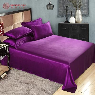 China Home Textile Nondisposable Mulberry Silk 16 Mm Silk Sheet Bedding Sets for sale