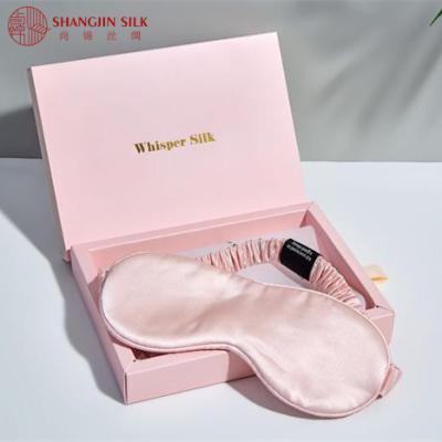 China Freeing 22/25/30mm Light Natural Super Soft Pure Silk Eye Mask 100% Cover Eye Mask With Gift Box for sale