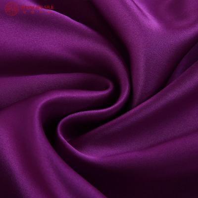 China Pure Plant 16/19MM 100 Mulberry Silk Fabric Organic Plain Dyed Charmeuse Home Textile for sale