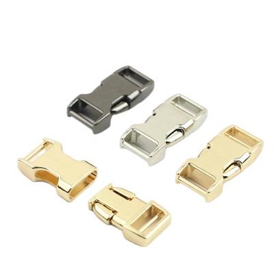 China Handbag Accessories Custom 25mm Gold Quick Release Metal Side Buckle For Bag Parts for sale