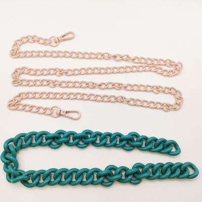 China Handbag Accessories Wholesale Diy Accessories Chain 10*14mm Macaron Acrylic Color Plastic Chain For Handbags Strap And Decoration for sale