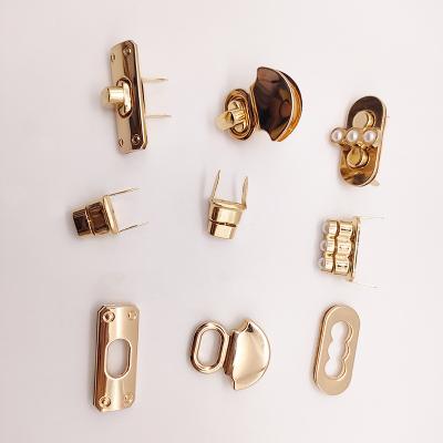 China Handbag Accessories Wholesale Decorative Oval Round Lock Bead Bag Hardware Accessories Metal Zinc Alloy Twist Lock for sale