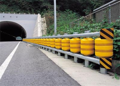 China Corrosion Resistant Roller Barrier with Yellow/Red EVA/PU/Polyurethane Rollers - 4 Meters Beam for sale