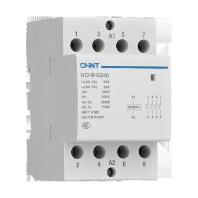 China CHNT CHINT Modular Contactor NCH8-63/40 with Manual Operation 4NO NCH8-63/40 for sale