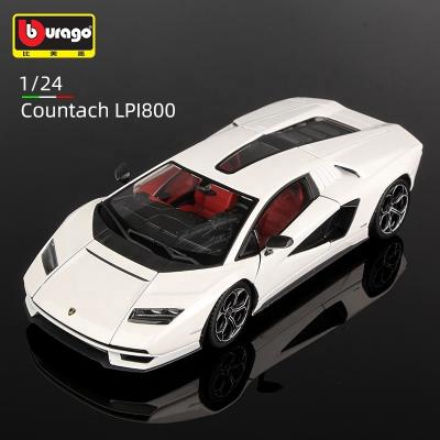 China 1:24 Toy Bburago Lamborghini Sports Car Alloy Model Car Simulation Diecast Toy Car Countach LPI800-4 for sale