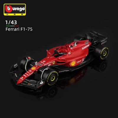 China Toy Bburago's 1:43 Diecast Ferrari F1-75 #55 Carlos Sainz Alloy Luxury Vehicle Diecast Cars Toy Collection Gift Model 2022 New F1 Scuderia for sale