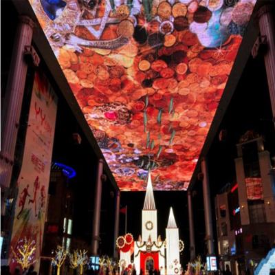 China Indoor P3.91 Lobby Decorating LED Ceiling Display Video Screen Indoor HD Full Color Hanging Ceiling Sky LED Screen for sale