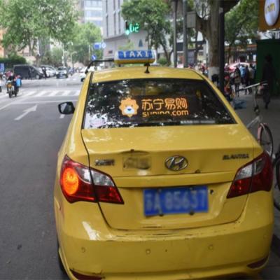 China Indoor car rear window transparent led display 4G WIFI GPS car window rear adverttise  transparent screen for taxi back windows for sale