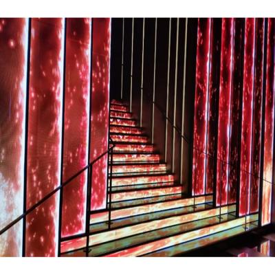 China Anti-slip/wear-resistant/scratch-resistant Indoor p3 p3.91 waterproof interactive stairs led display step led screen led ladder interactive treading LED display for sale