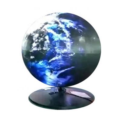 China Indoor Factory Price LED Sphere Display Screen P3 3D Spherical LED Flexible Soft Module LED Video Ball Screen for sale