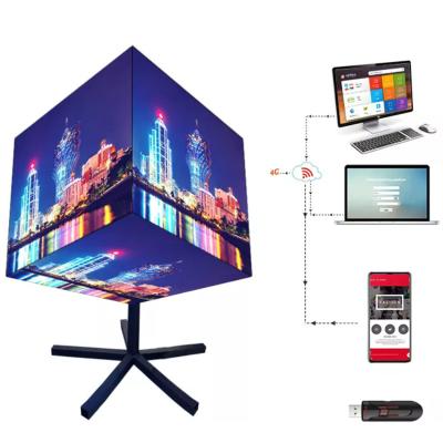 China Indoor P4 magic led screen indoor  led pixel magic cube sign video screen led cube display for shopping mall,hotel,exhibition hall for sale