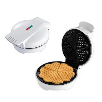 China Thermostat Adjustable White Color Round Breakfast Waffle Maker Electric Waffle Machine for sale