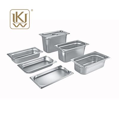 China UKW Stainless Steel Kitchen Buffet Food Hotel Sustainable Warmer Utensil 1/4 GN Pan Container for sale