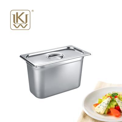 China USA & EU Style UKW Stainless Steel Kitchen Buffet Food Hotel Utensil 1/6 GN Pan Container for sale