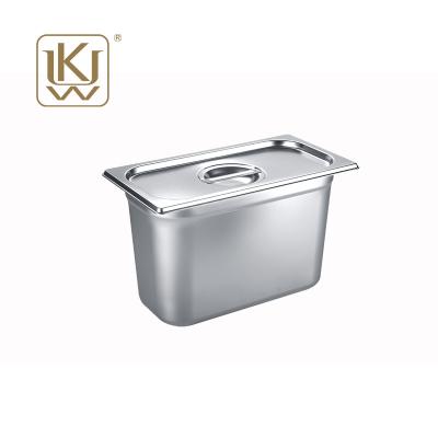 China USA & EU style GN pan lid and cover commercial stainless 1/1 GN food pan tray trolley gastronorm pan 150mm for sale