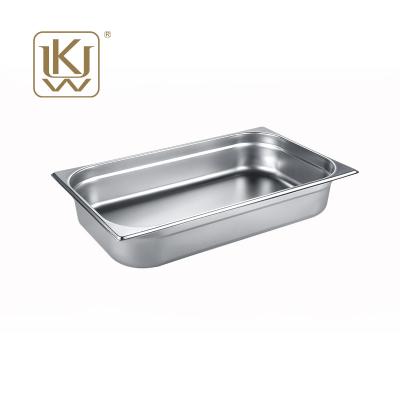 China Stocked Gastronorm 1/3 100mm Stainless Steel Tray Lid Vacuum GN Pan Sealable Gastronorm Food Container for sale