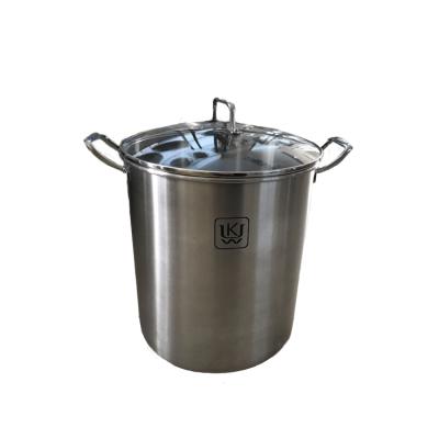 China Stainless Steel Commerical Sustainable Food Sourcing Turkey 32QT Christmas Cooking Stock Big Pot for sale