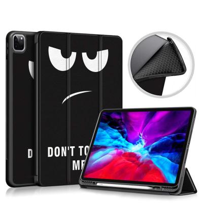 China Lightweight Tablet Case For iPad Pro 12.9 Inch Trifold Stand Printing Cover 2021/2020/2018 TPU for sale