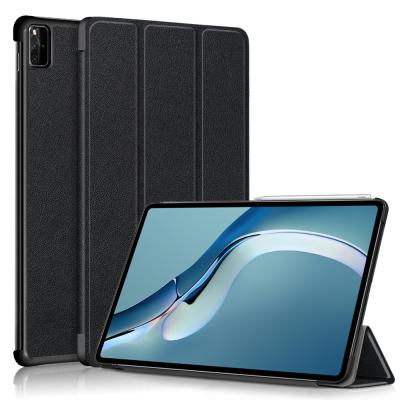 China Lightweight Tablet Cover Case For Huawei Matepad Pro 12.6 2021 Ultra Thin Triple Flip Stand for sale