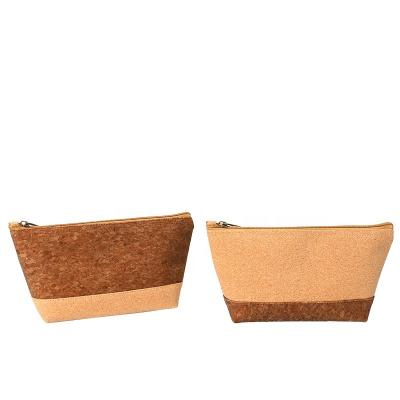 China Wholesale High Quality Custom Cork Cosmetic Bag Cork Logo Vintage Nature Nature Cork Waterproof Wash Bag Storage Bag for sale