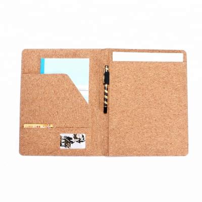 China Hot-selling eco-friendly waterproof cork folder/eco-friendly cork holder custom logo/light weight cork document holder with pen holder for sale