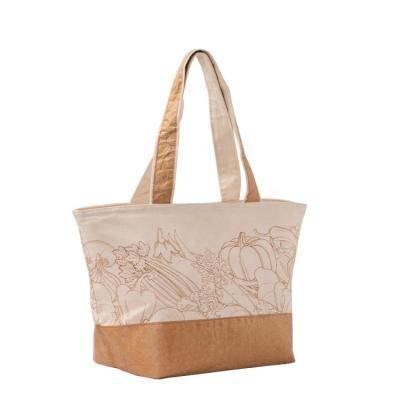 China Dupont High Quality Durable Tyvek And Canvas Market Handbag Lunch Shopping Office Eco-Friendly Washable Tyvek Tote Bag for sale