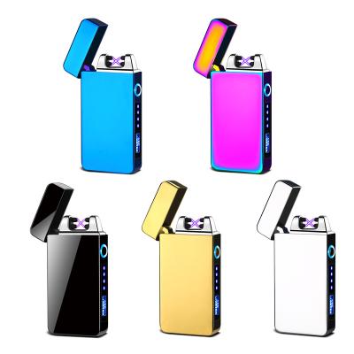 China Wholesale Custom Electric Rechargeable Cigarette USB Metal Herb Grinder VAPRUZ Digital Tobacco Spice Lighter Lighter LED For Cigar for sale