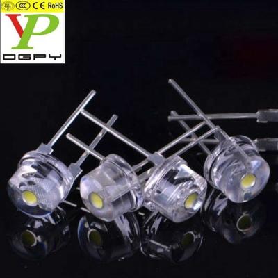 China 1000pcs 0.5W HP 8mm Straw Hat LED 35lm 120 Flashlights Brand New White Wholesale Retail for sale