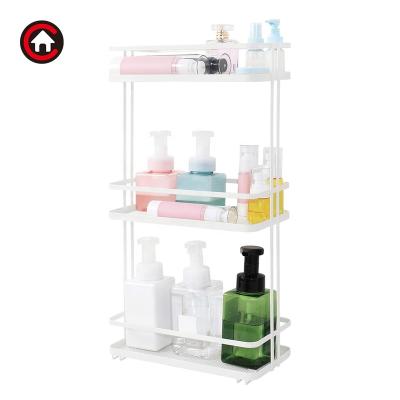 China Sustainable 3-Tier Bathroom Kitchen Organizer Countertop Under Sink Storage Rack Shelf for sale