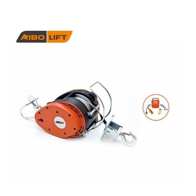 China Remote Control Winch Mini Electric Hoist 250kg 1200w AC220V-240V AUTOMATIC Electric Winch Wire Rope Suspending Electric Winch for sale